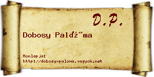 Dobosy Palóma névjegykártya
